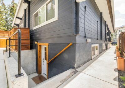 Backyard Stairs- Cougar Street Vacation Rental in Banff