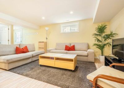 Living room view 1 - Cougar Street Vacation Rental in Banff